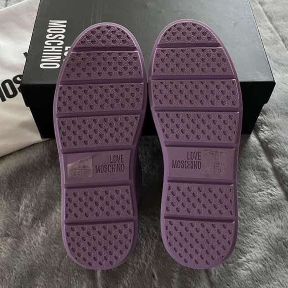 MOSCHINO Calfskin Bold Love Sneakers - Picture 13 of 15